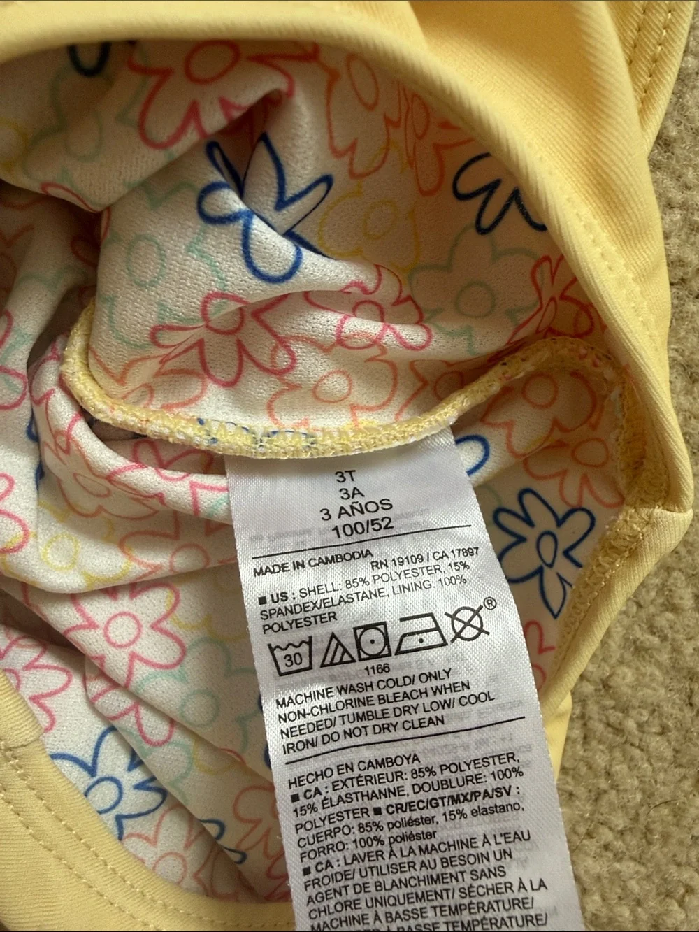 GAP Kids Yellow Minnie Mouse One-Piece Swimsuit